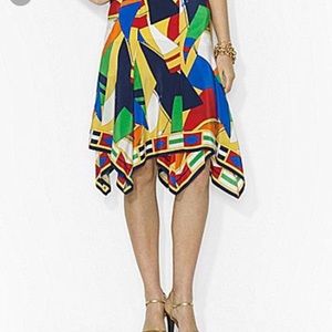 Lauren Ralph Lauren Silk Geometric Skirt
